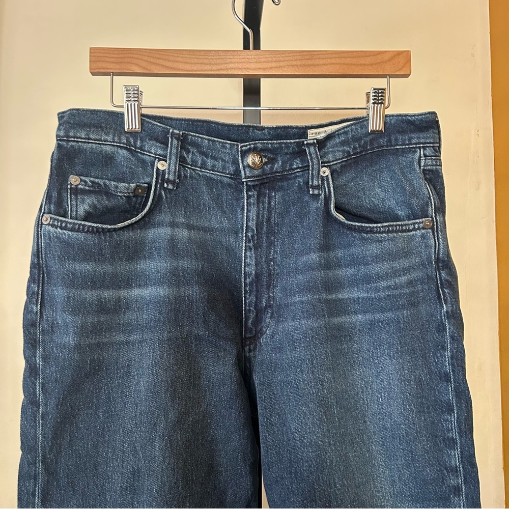 Rag & Bone Harlow Mid-Rise Straight Jeans Teo Blue Denim $248 Size 31 (US 12) - Picture 3 of 8